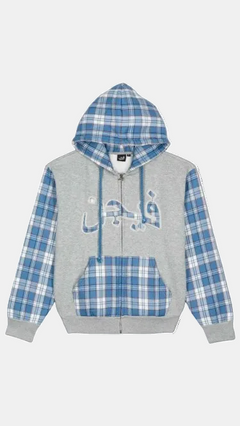 Sweat à Capuche Zippé Carreaux - Streetwear Y2k