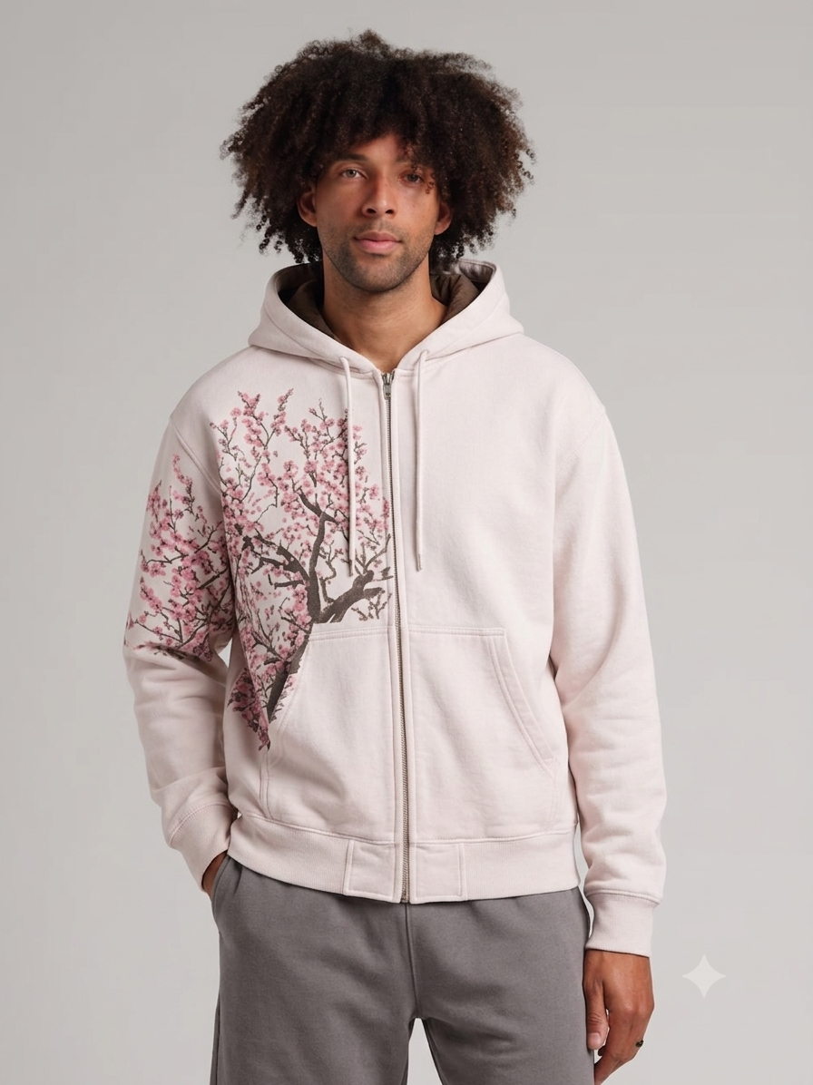 Zip hoodie Cherry blossom