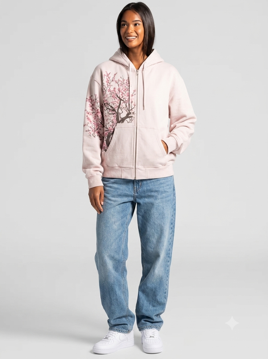 Zip hoodie Cherry blossom