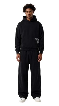 Sweat à Capuche - Y2k streetwear Oversize Noir Gris