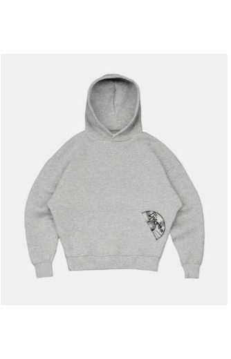 Sweat à Capuche - Y2k streetwear Oversize Noir Gris