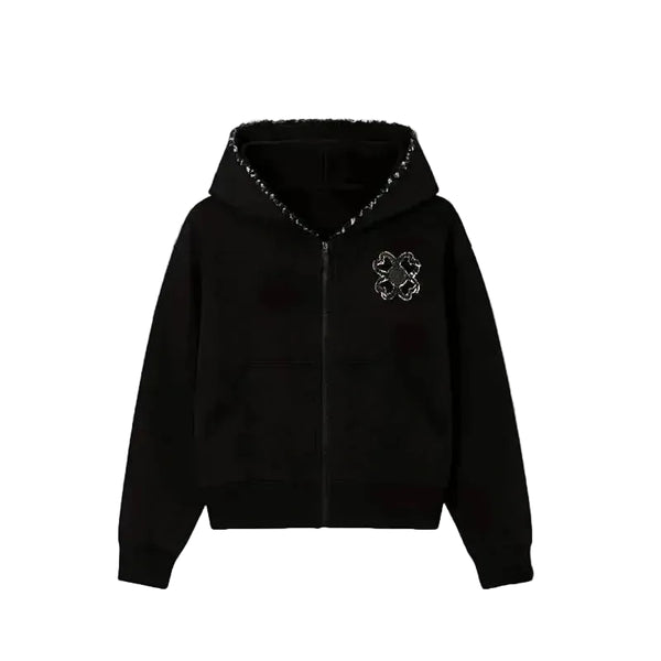 Sweat Capuche motif Trèfle