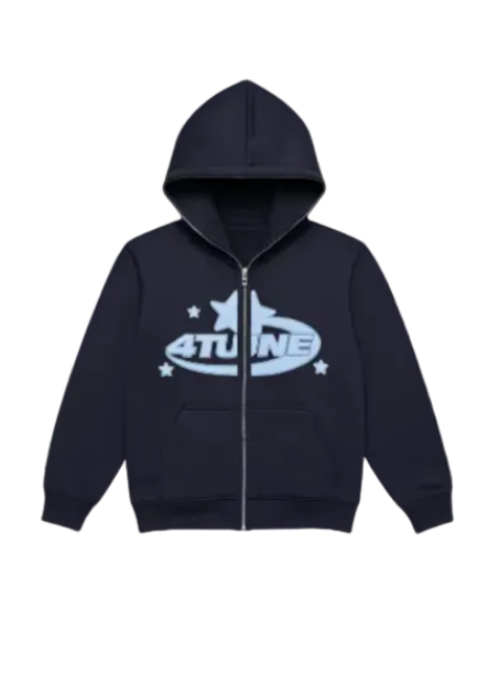 Zip Hoodie Star Letter - Noir