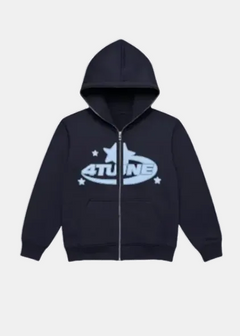 Zip Hoodie Star Letter - Noir